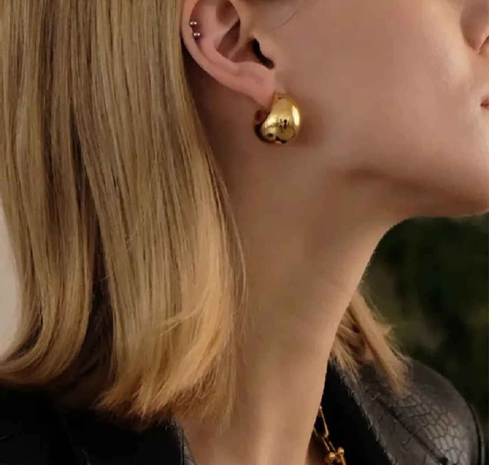 Chunky Crescent Hoop Earrings